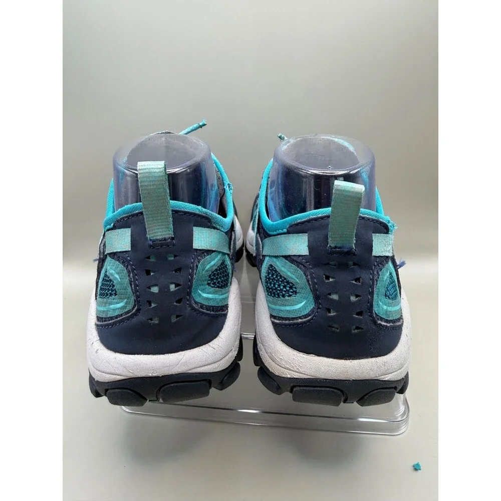 Keen Womens Hiking Size 7 W Teal Navy Low Top Bungee Cord Mesh Shoes